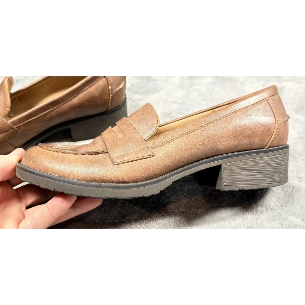 Baretraps Shoes Womens Size‎ 8 Brown Oliva Loafer Slip On Comfort Workwear
